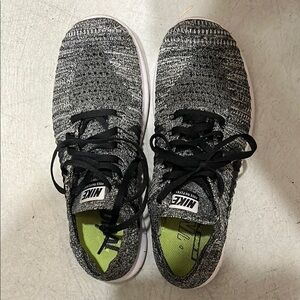 Nike Black and White Flyknit Sneakers